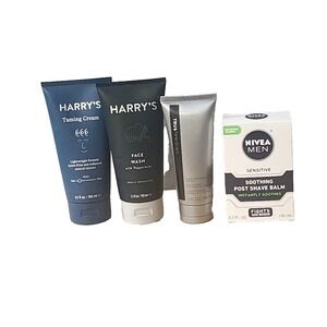 4x Of Mens Products Harrys Face Wash, Herrys Taming Cream,True, Nivea Shave Balm